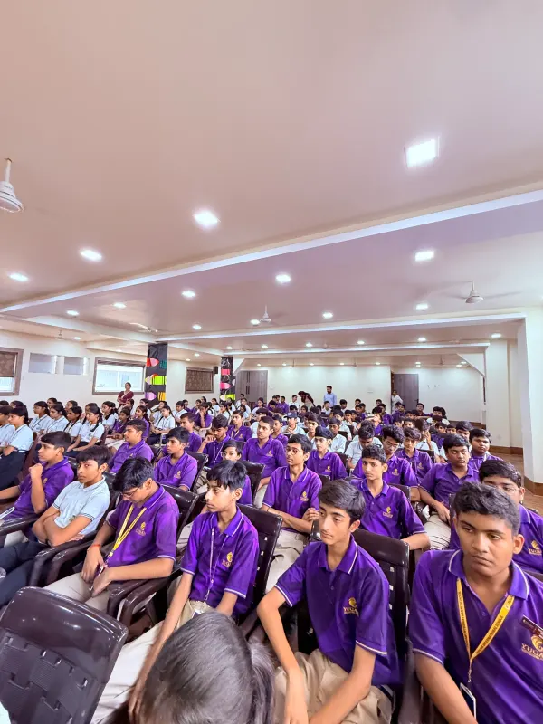 Students in the audience at the Samvaad Episode 18 recording